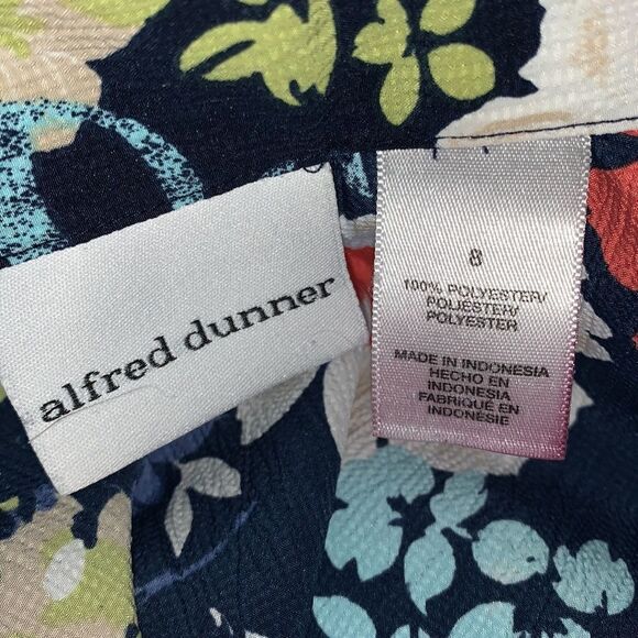 VTG bright tropical Large Floral print button down blouse. Size 8 - Picture 8 of 8